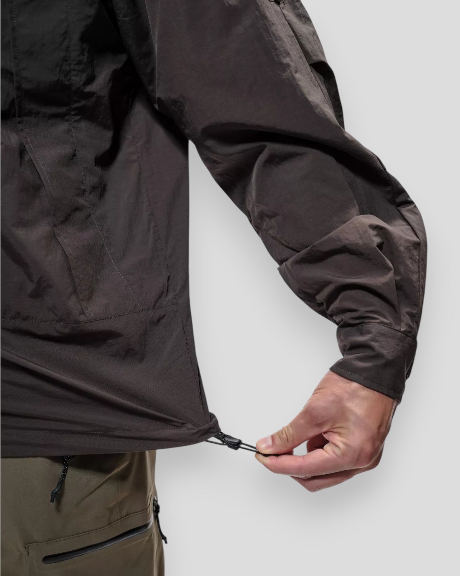 Craw Long Sleeve Zipper Tech Shirt - Grey