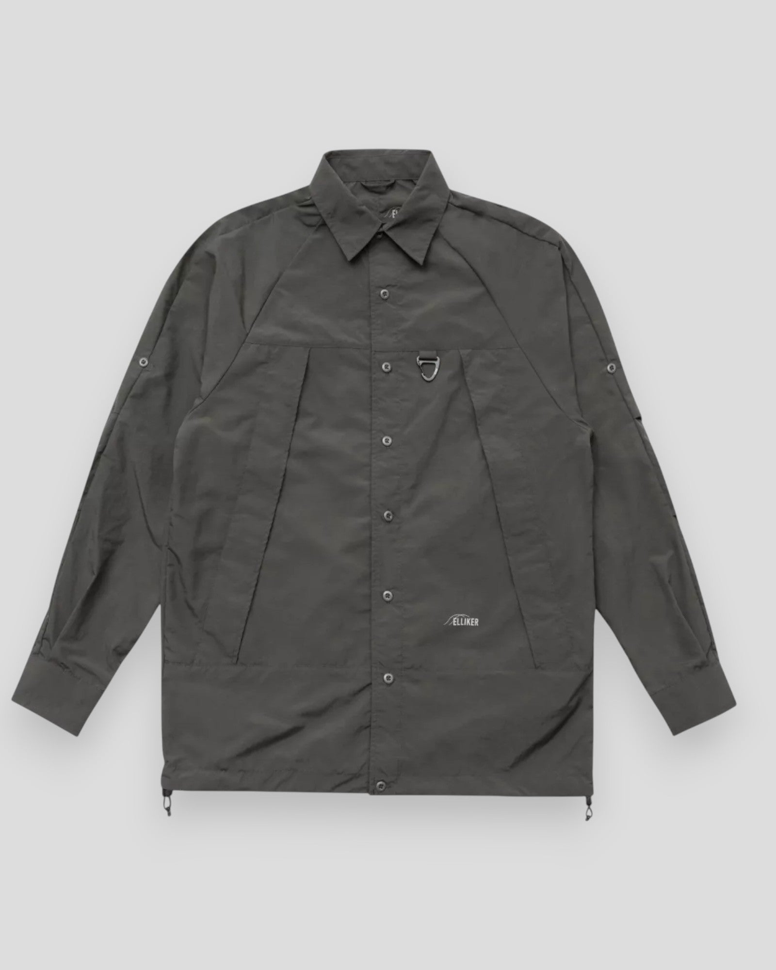 Craw Long Sleeve Zipper Tech Shirt - Grey