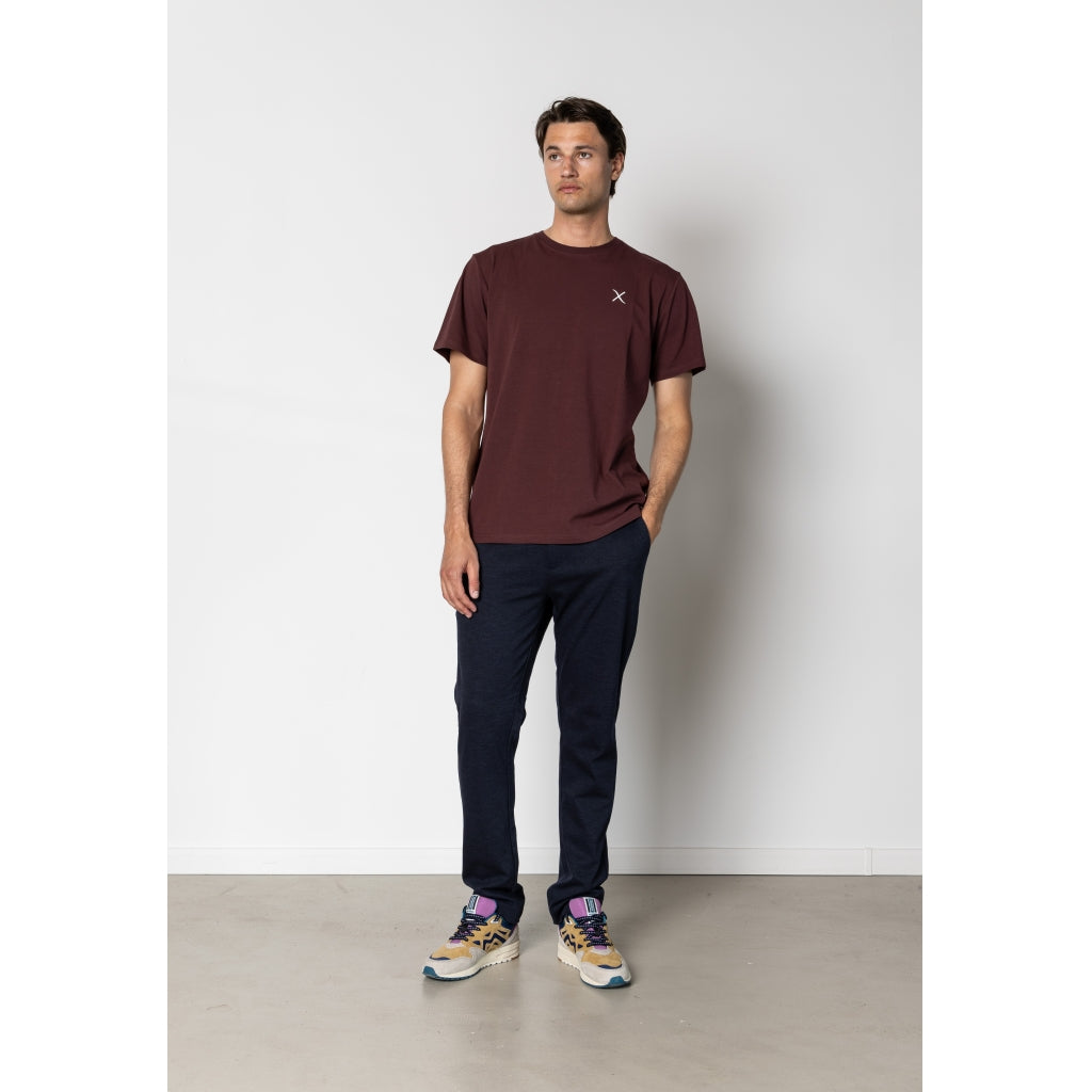 Cross Logo Organic Tee - Dark Plum