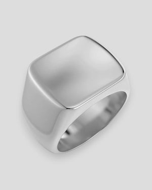 Steel Ellis Signet Ring for men by Edblad, featuring a sleek, minimalist design with a smooth, polished finish.