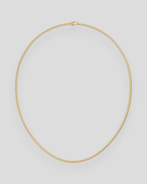 Gold men's Sam necklace by Edblad, featuring a sleek chain design displayed on a neutral background.