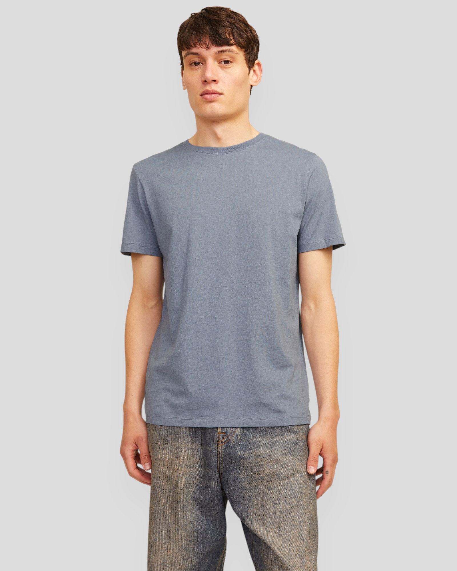 Organic Melange Tee SS O-Neck - Flint Stone Melange