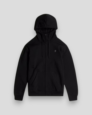Sort G-STAR RAW Premium Core Zip Sweat hoodie med lynlås og lange ærmer, velegnet til afslappet hverdagsbrug.