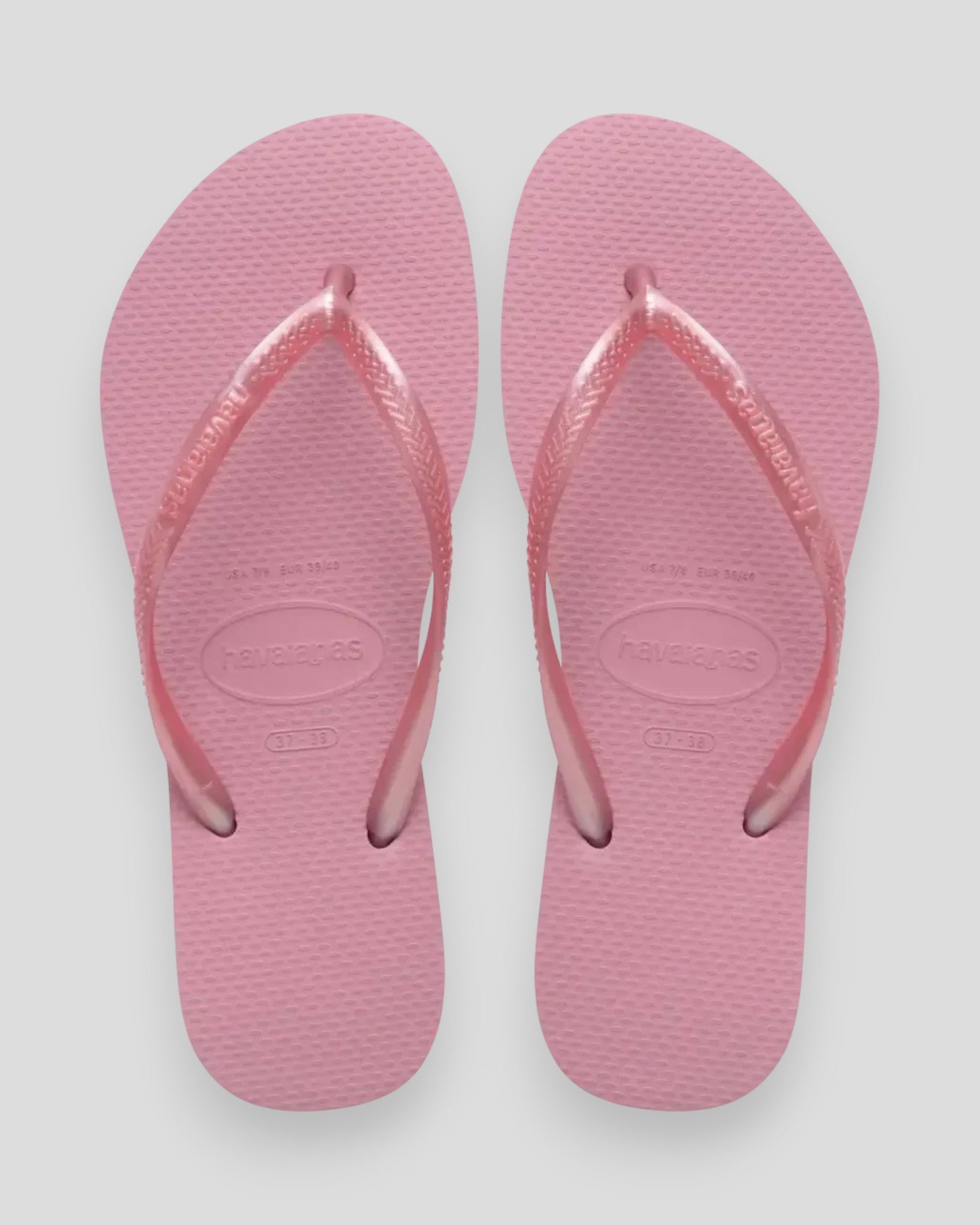 Havaianas Hav. Slim 1105 damesandaler i chiffon rose med flad sål og justerbar rem, let og sommerlig design