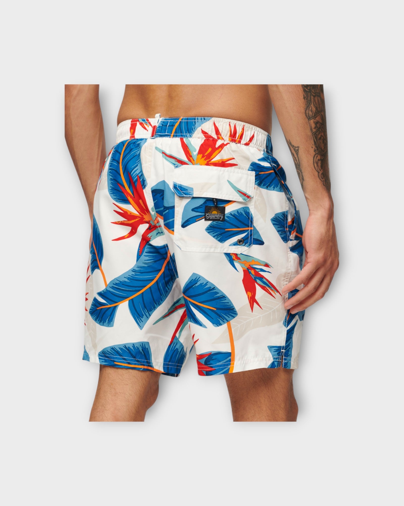 Hawaiian Swim Shorts Print - Optic Paradise