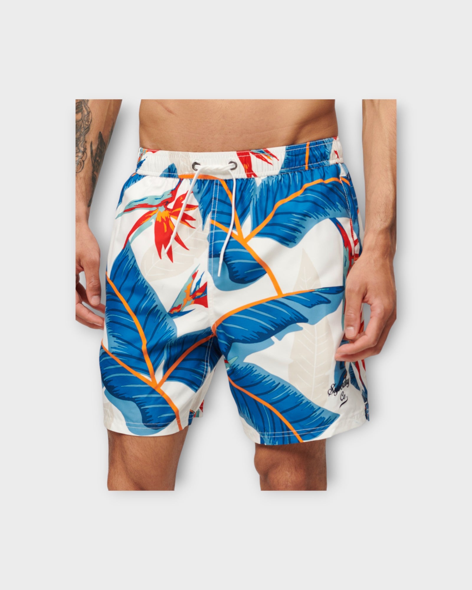 Hawaiian Swim Shorts Print - Optic Paradise