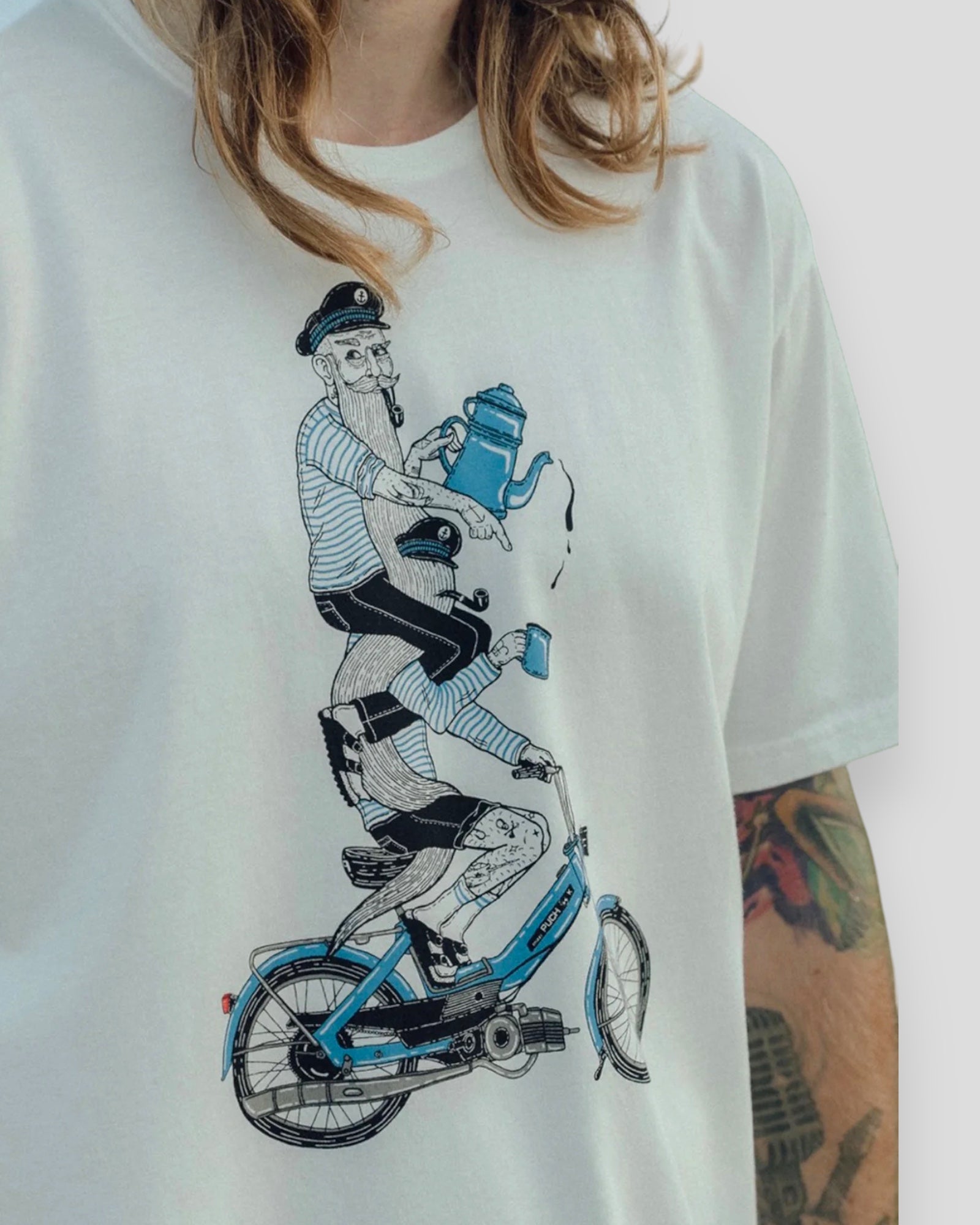 Hitching A Ride T-Shirt - Star White