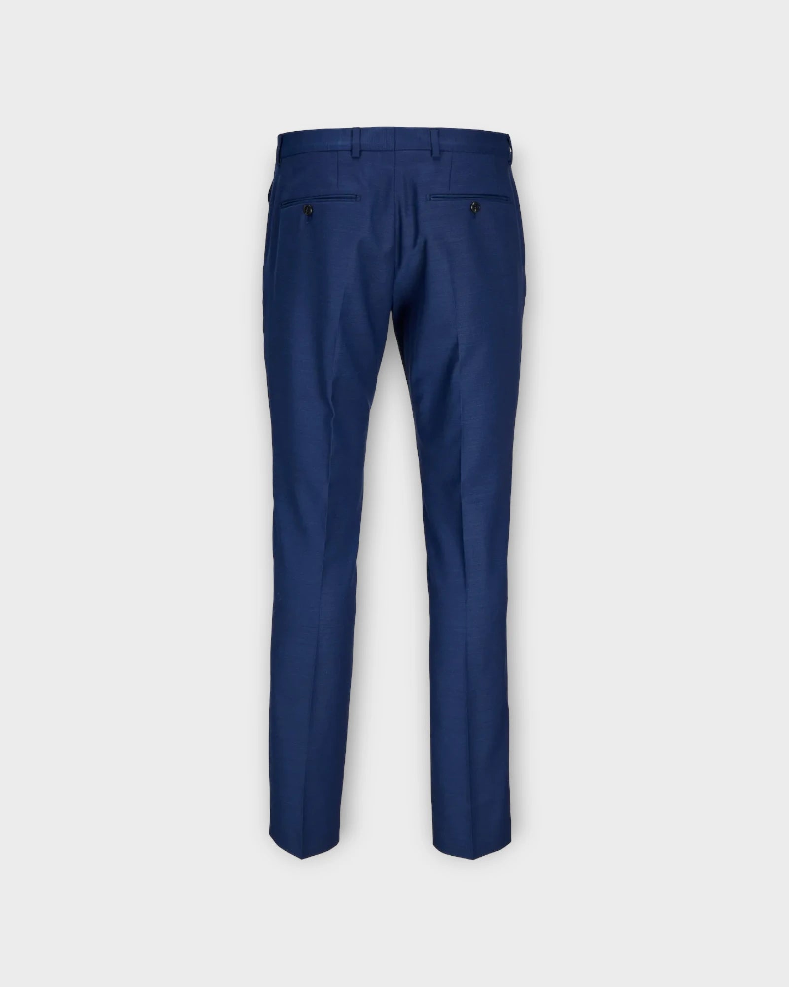 Solaris Trouser Medieval Blue - Blå Jack and Jones Suit Pants til mænd -Konfirmationstøj 2025 - Konfirmand. Her set bagfra.