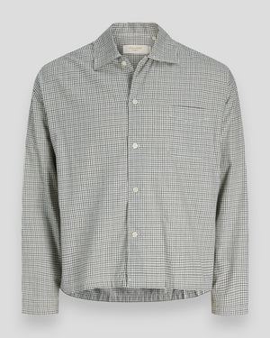 Jack & Jones Austin Clean Check Shirt LS in Odyssey Gray with a checkered pattern, long sleeve casual shirt for men