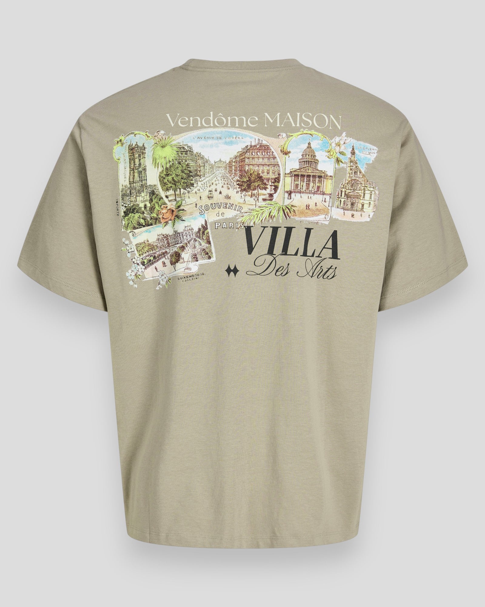 Jack & Jones Paradise Island Tee SS med rund hals i vintage khaki, afslappet t-shirt til mænd.