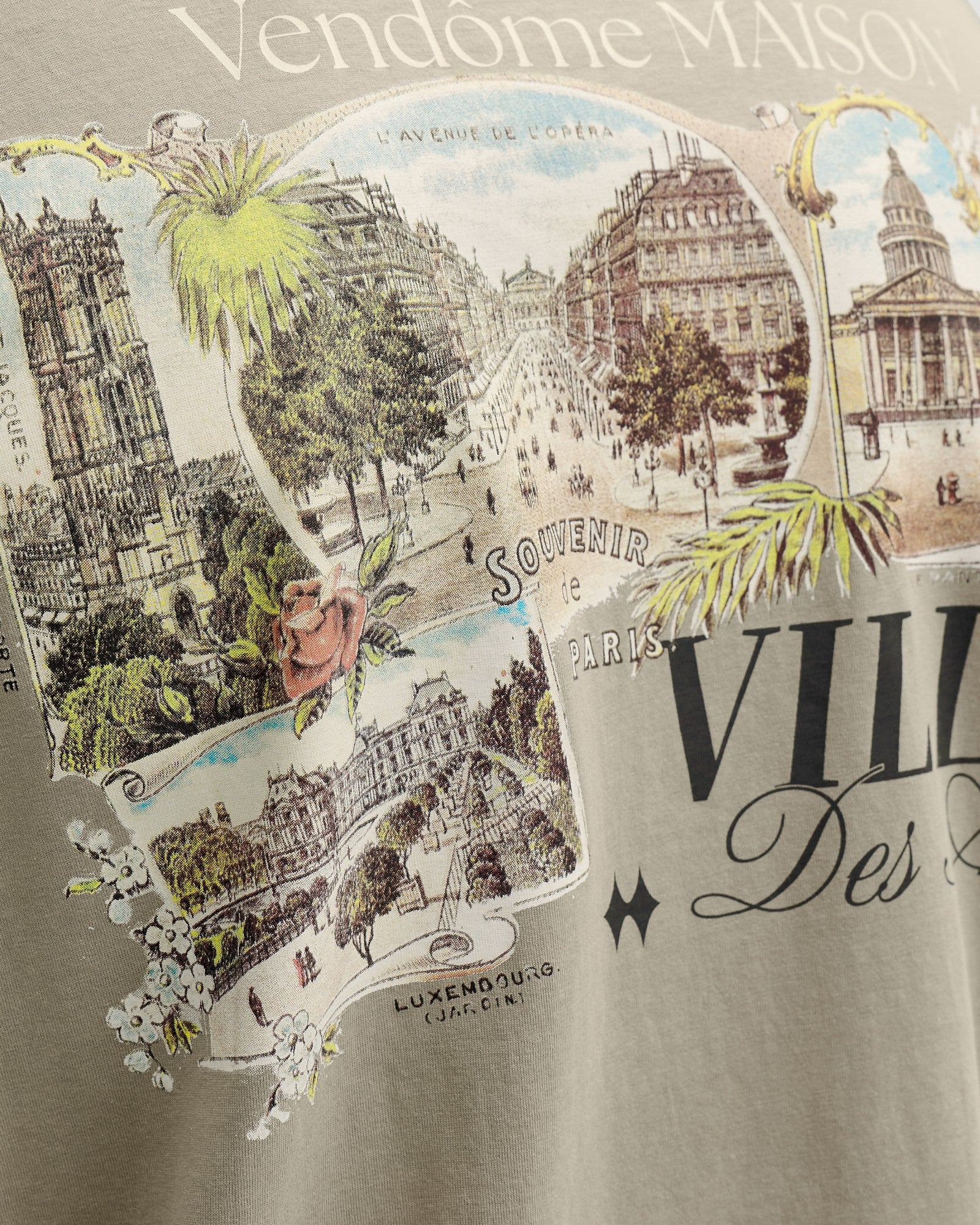 Jack & Jones Paradise Island T-shirt i vintage khaki, kort ærme, crew neck, afslappet pasform, casual stil.