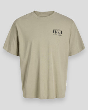 Jack & Jones Paradise Island T-shirt i vintage khaki med rund hals, blødt bomuldsstof og afslappet pasform.