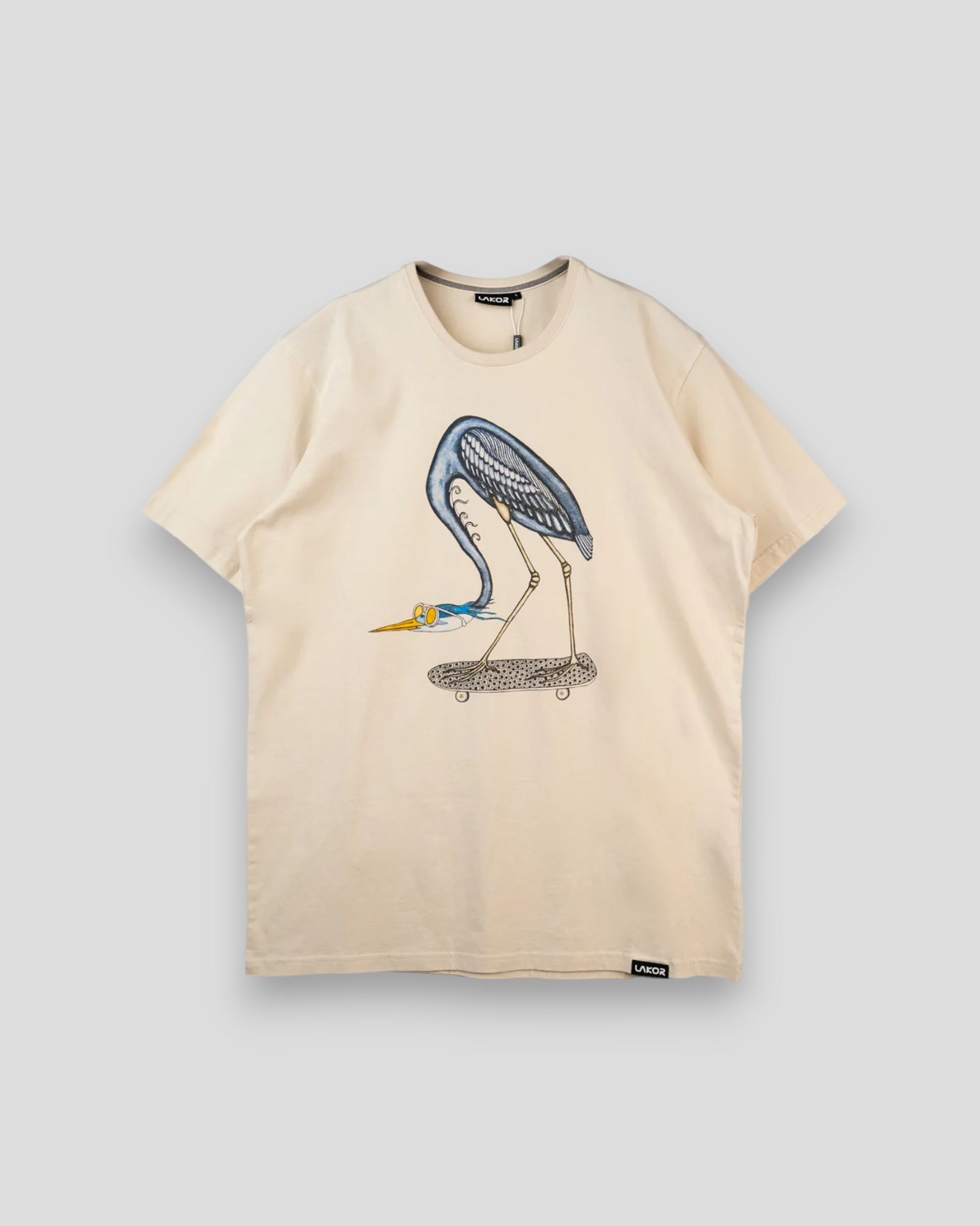 Heron Skate T-Shirt - Rainy Day