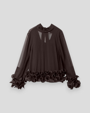 N-Latanietta Blouse - Chocolate