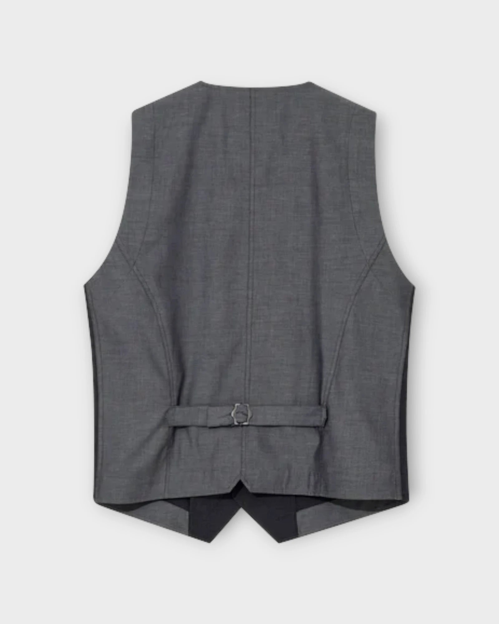 Melvin Moon Waistcoat Navy Check - Blå Ternet Mos Mosh Gallery Herre Vest. Her set bagfra.