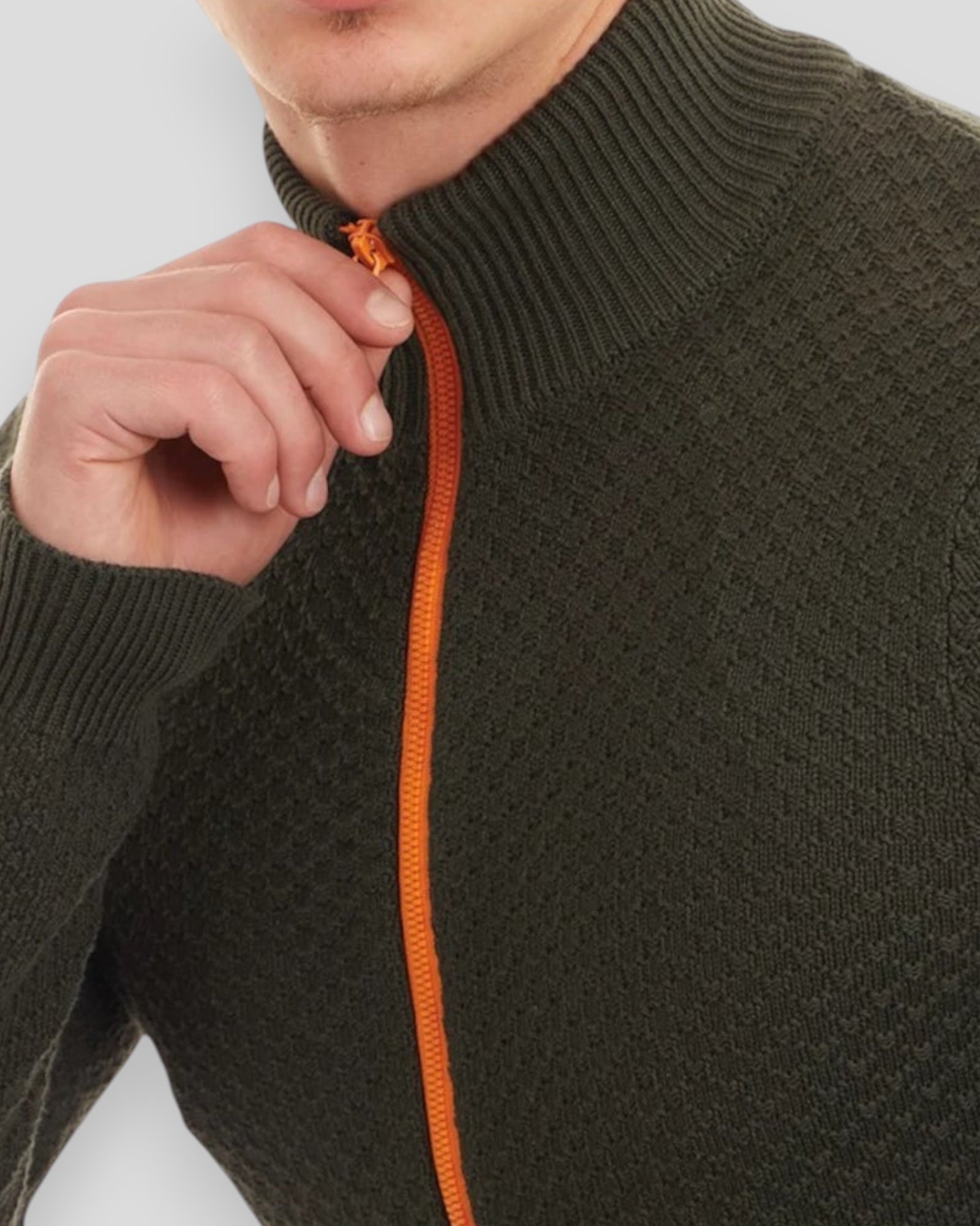 Sailor Zip - Army/Orange