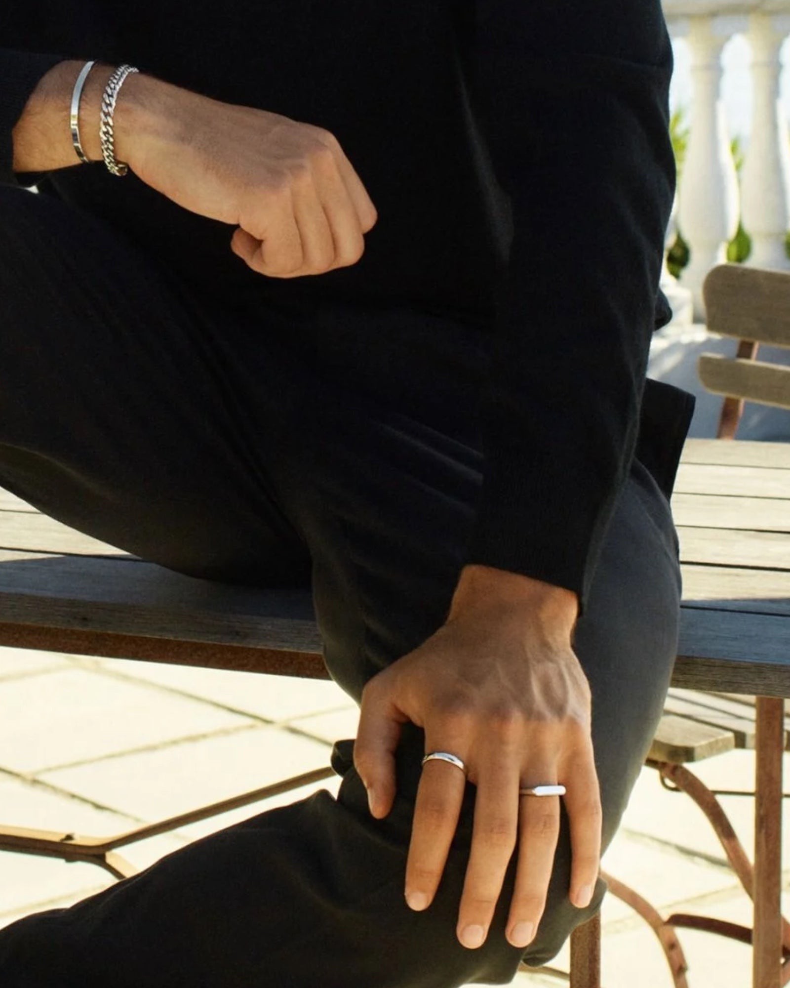 Silver men's Infinite Ring by Edblad featuring a sleek, minimalist design with a smooth, polished surface.