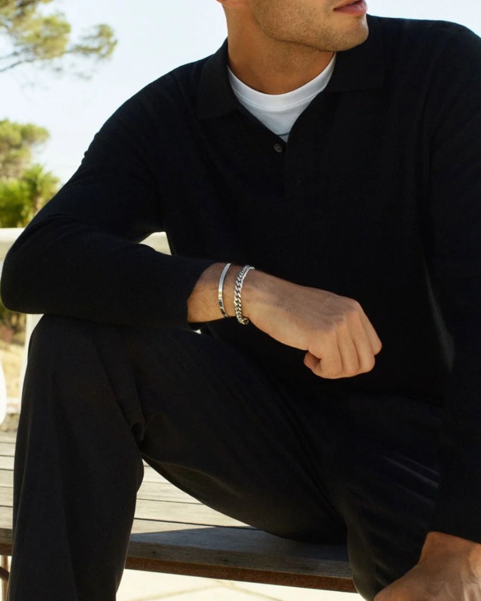 Steel Clark Chain Bracelet for men by Edblad, featuring a sleek, modern design with interlinked chain links.