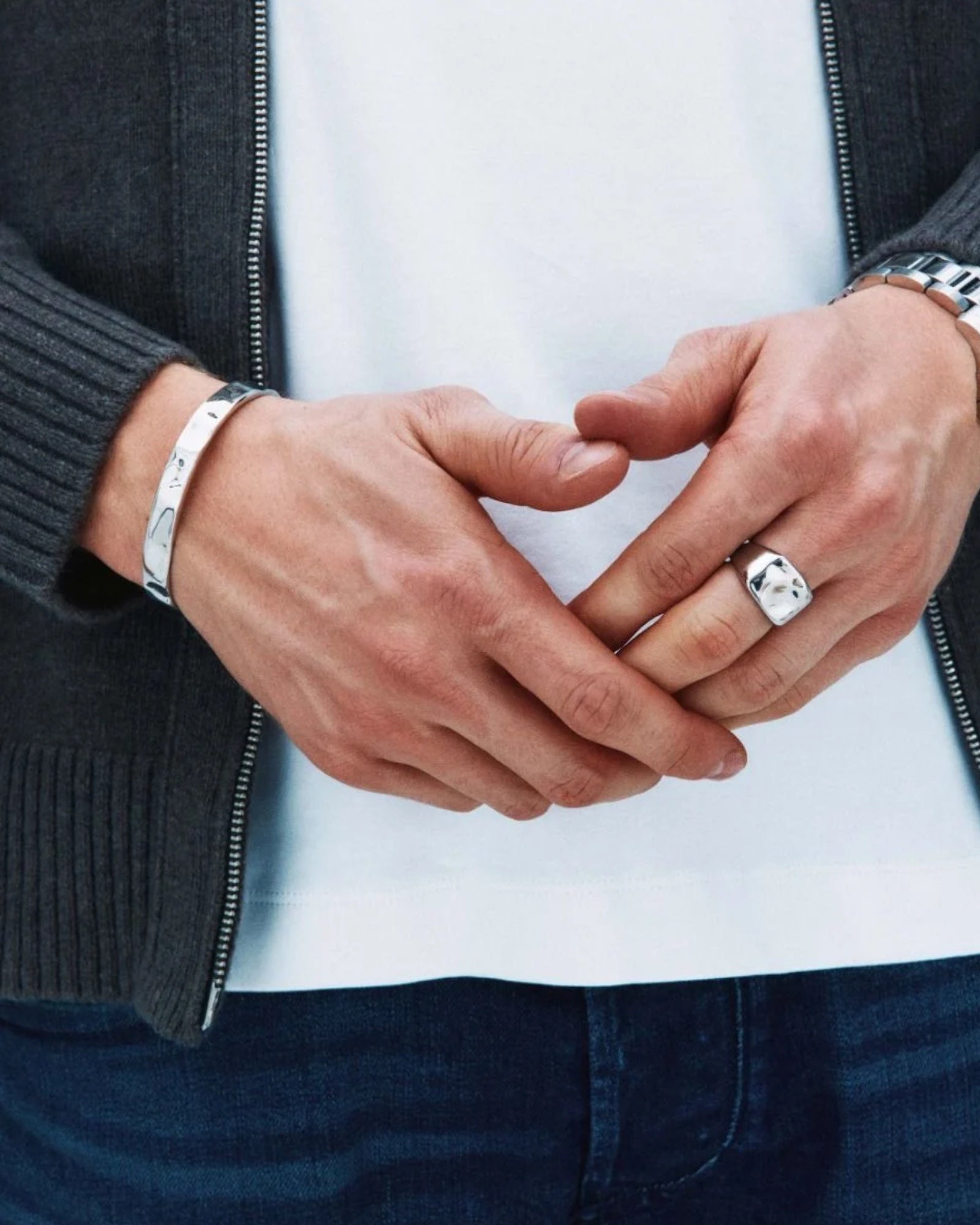 Steel River Ring for men by Edblad featuring a sleek, modern design with smooth, polished surface and minimalist style.