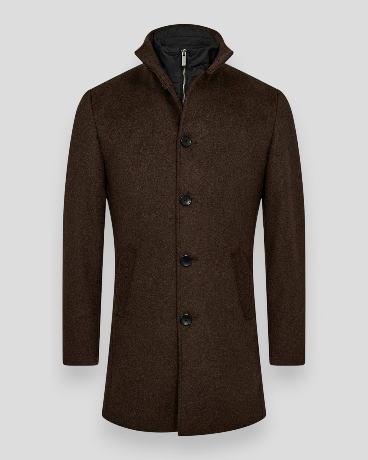 Ontario Slim Fit Coat - Brown