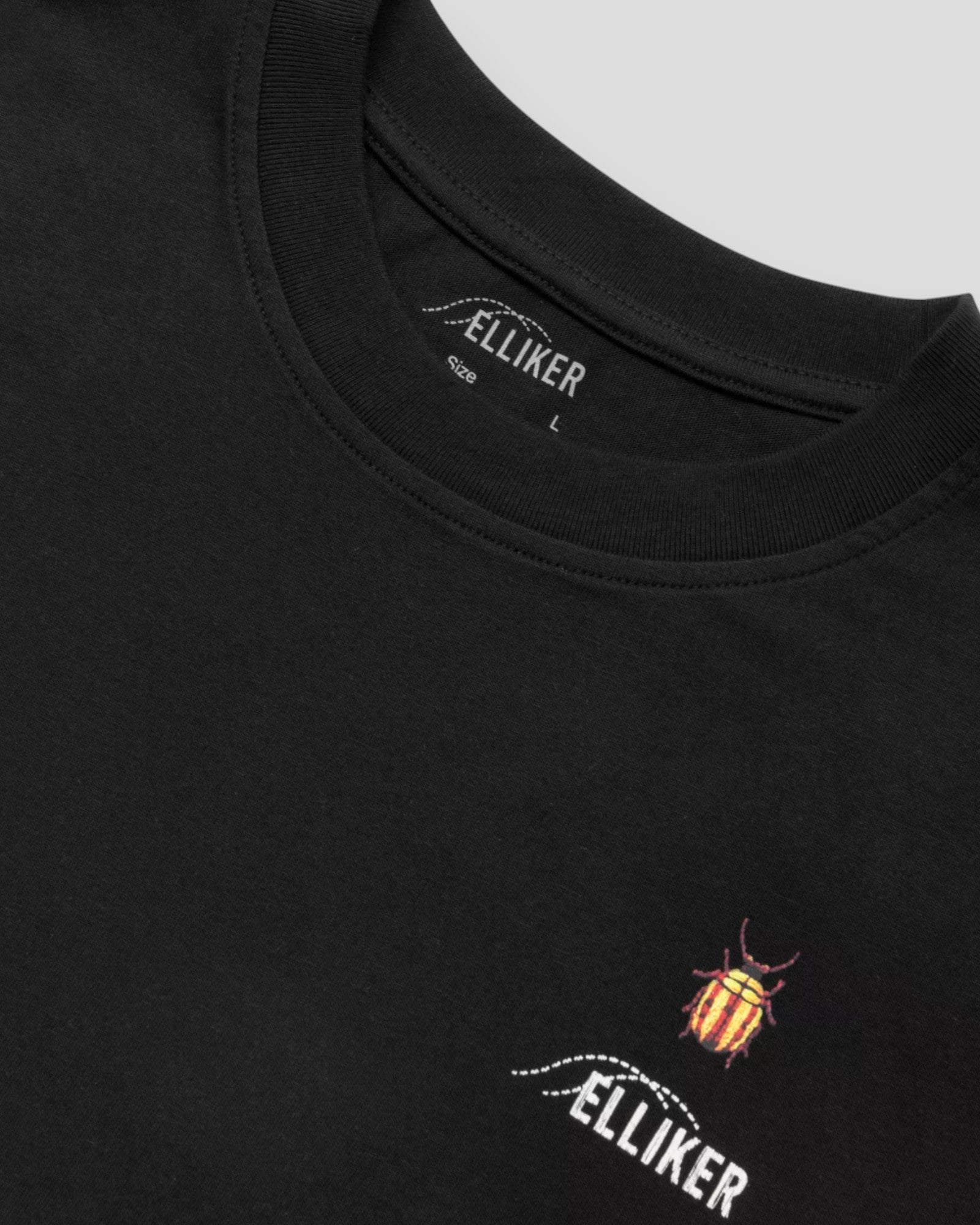 Rill Bug Print Short Sleeve T-Shirt - Black