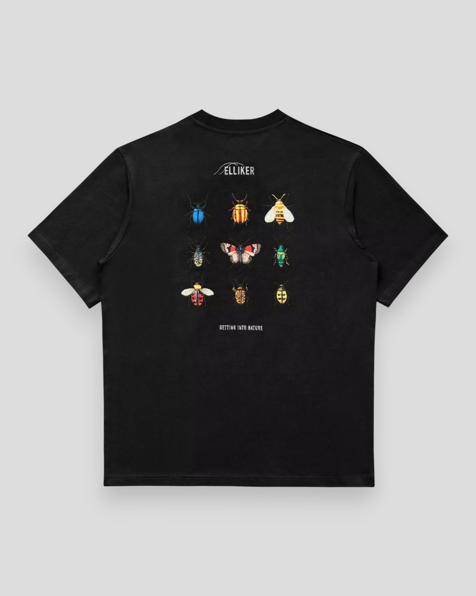 Rill Bug Print Short Sleeve T-Shirt - Black