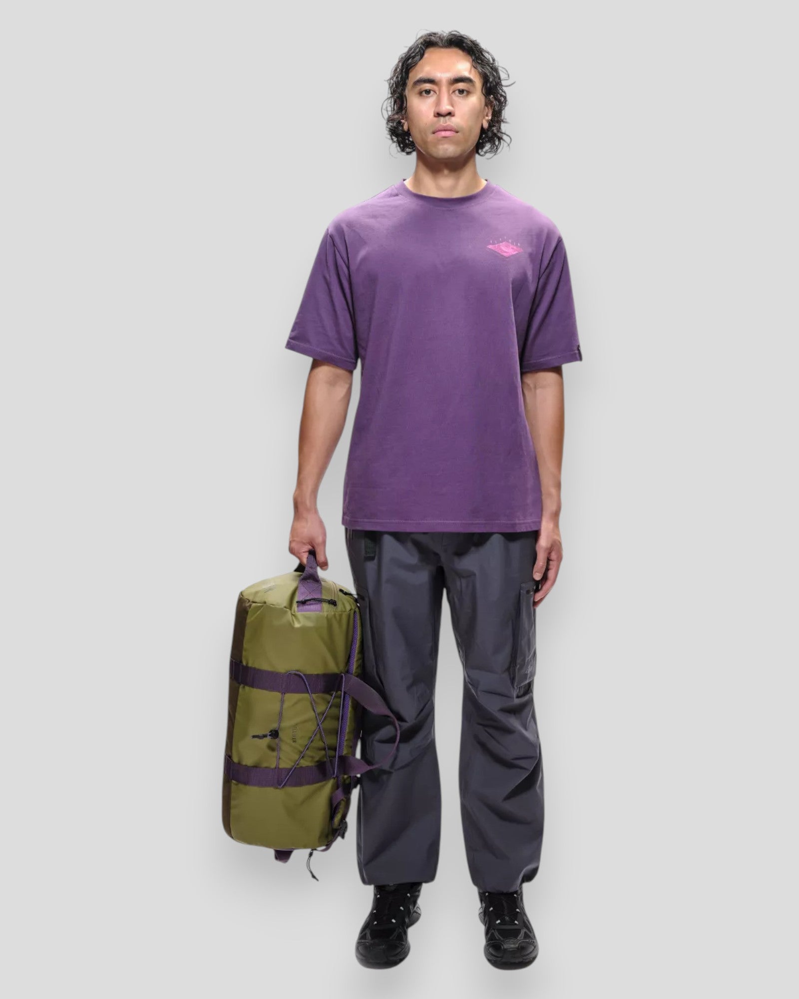 Rill Hill Print Short Sleeve T-Shirt - Purple