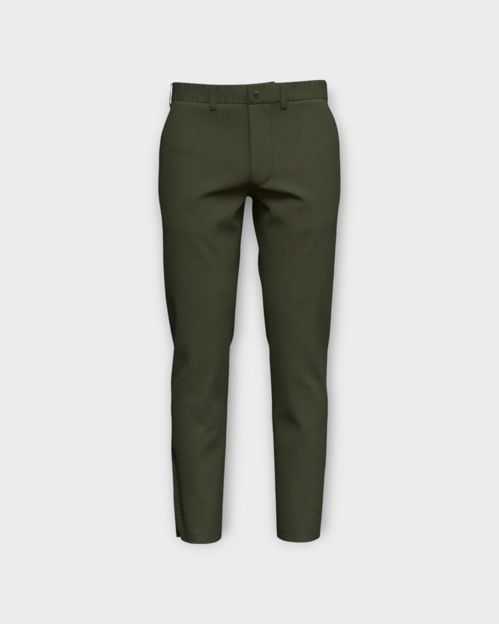 Slim New Miles Flex Pants Forest Night - Army Grønne Selected Homme Herre Chinos. Her set forfra.