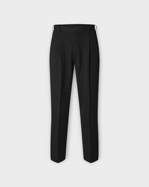 Damebuks i sort fra Selected, Loose Finn Flex Pants, frontvisning, komfortabel og stilfuld pasform.