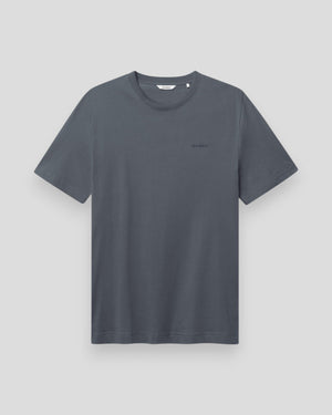 The Sons online GABBA Turbulence Blue short-sleeved GOTS organic cotton t-shirt with small chest logo