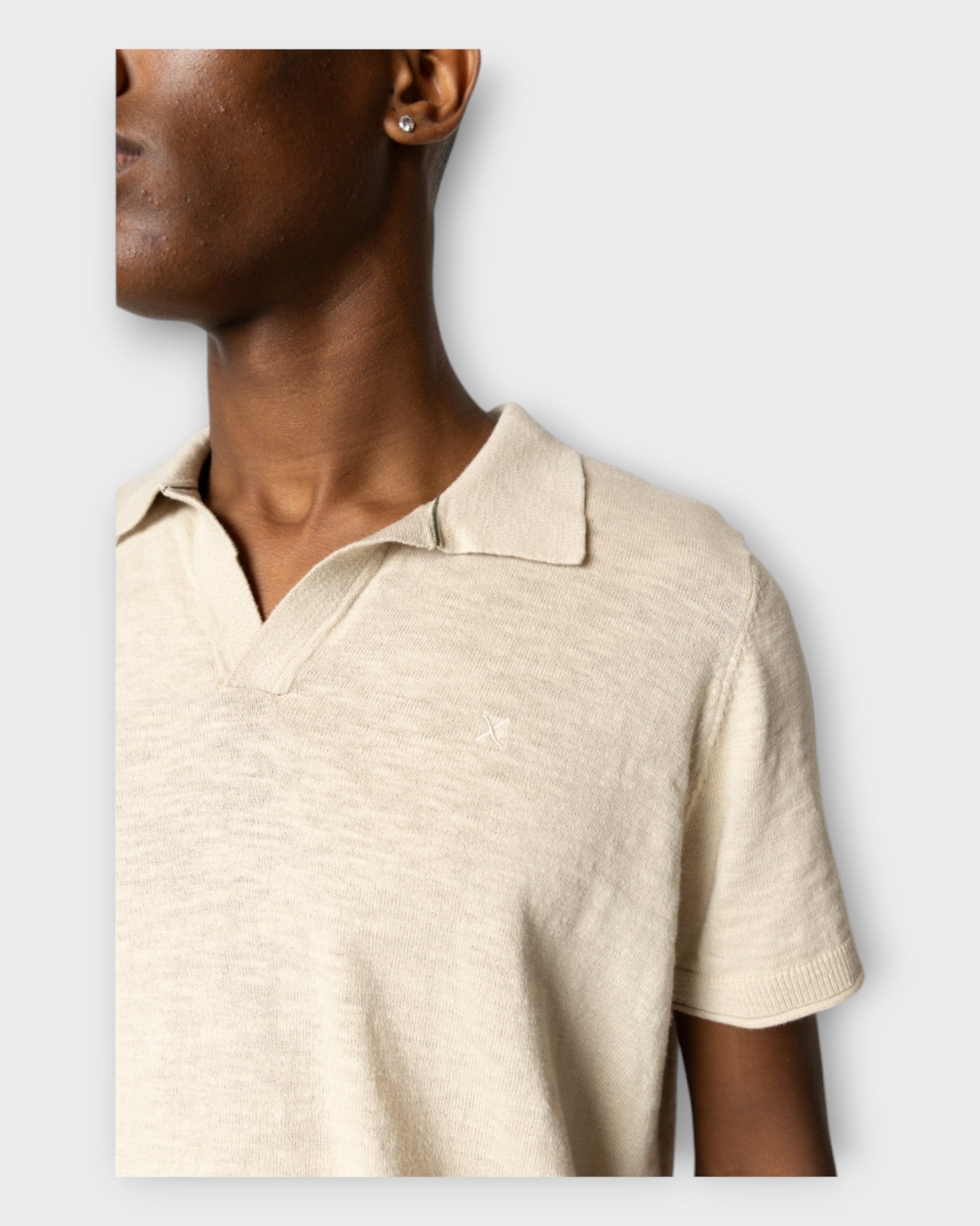 Thomas Knit Polo - Ecru