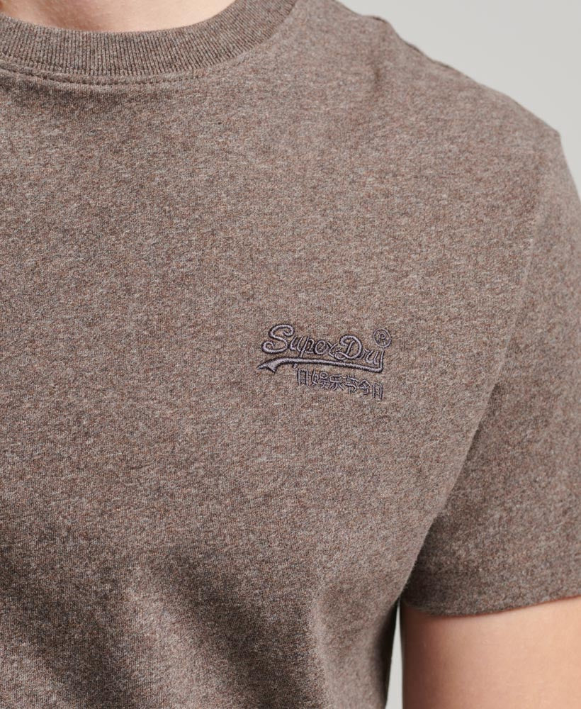 Essential Logo Emb Tee - Cocoa Brown Marl - The Sons online