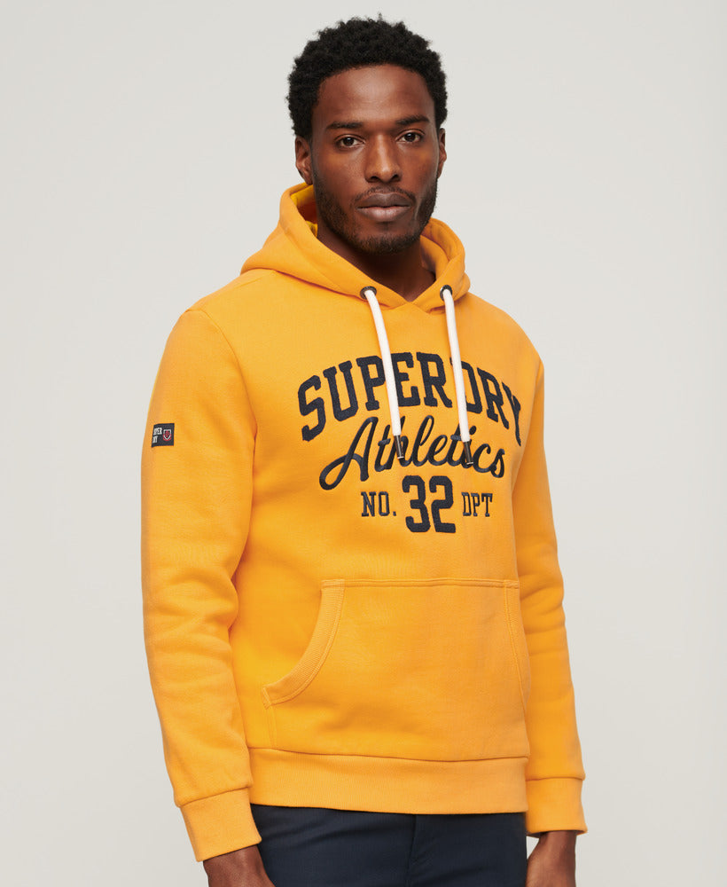 Athl Script EMB Graphic Hood - Ocher Yellow