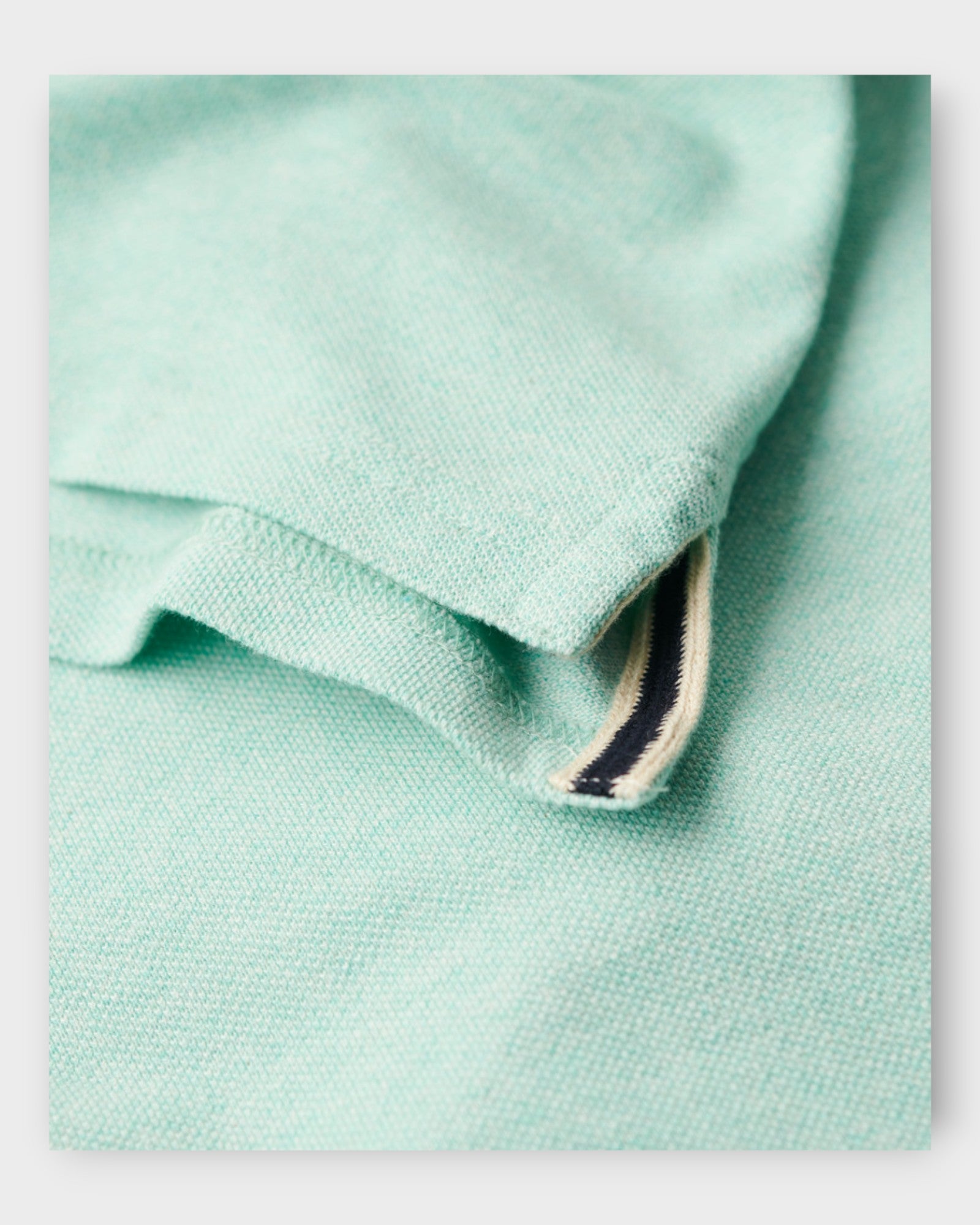 Classic Pique Polo - Light Mint Green Marl