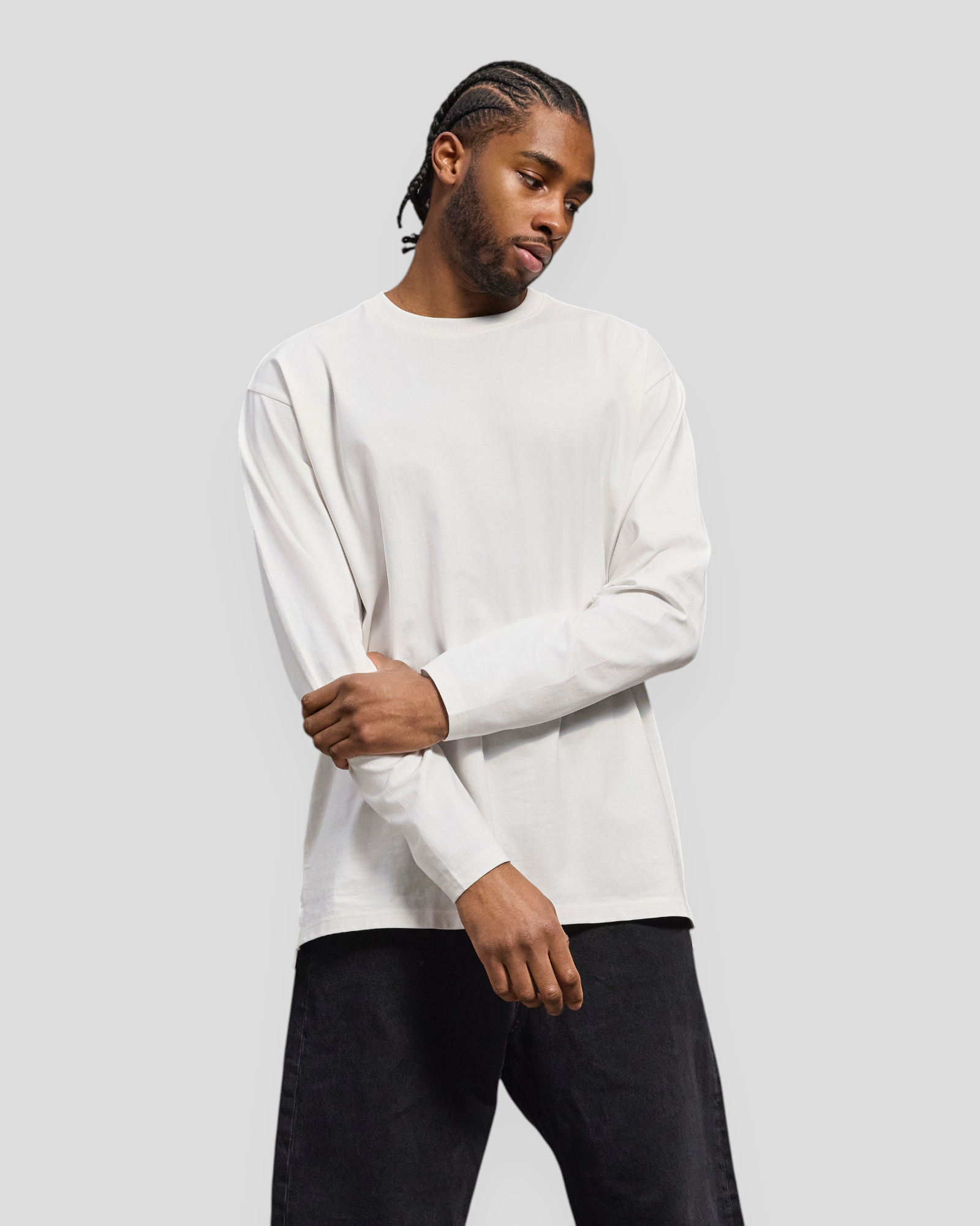 Heavy Box Fit LS Tee - Brilliant White