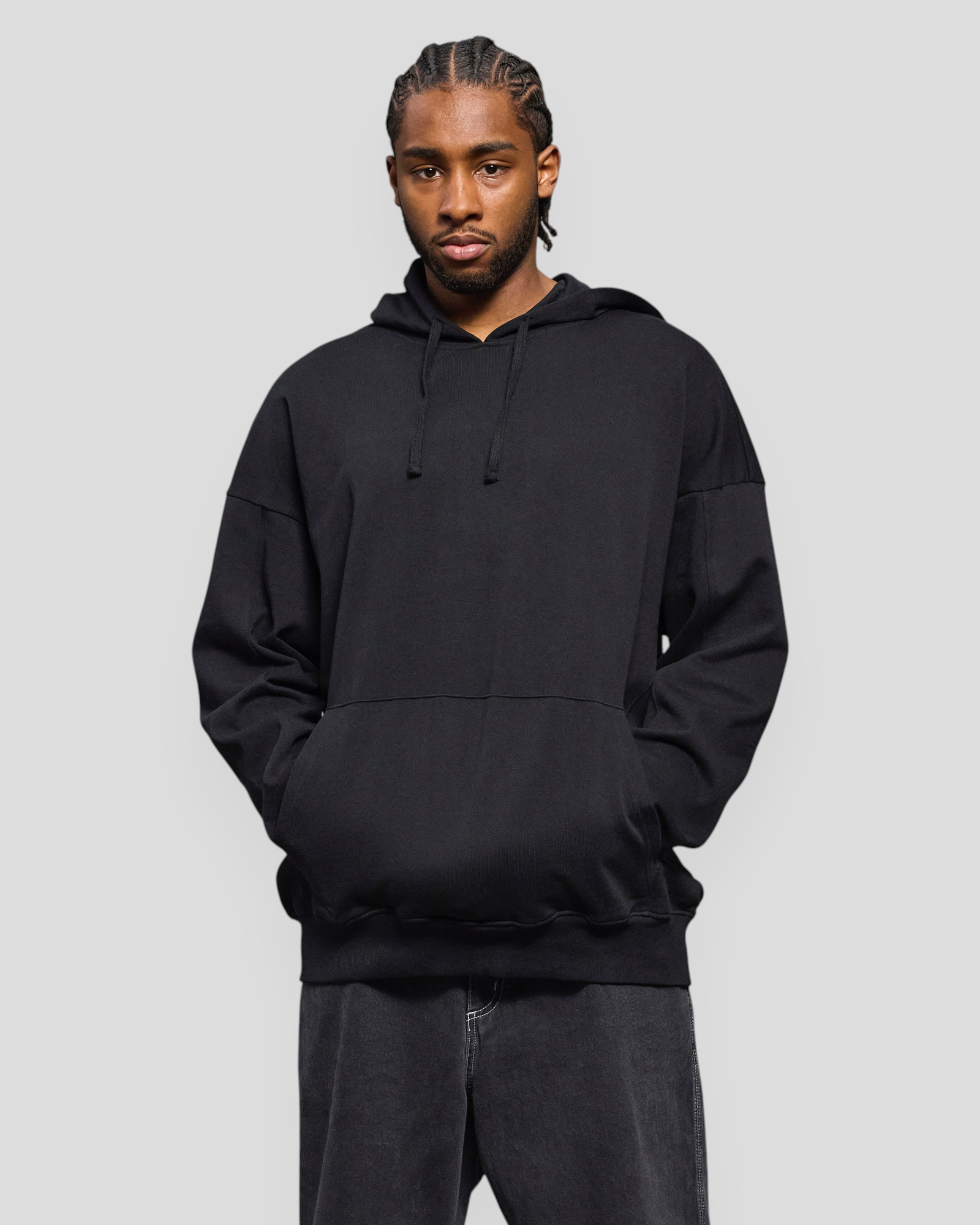 Oversized Sweat Hoodie - Black Beauty
