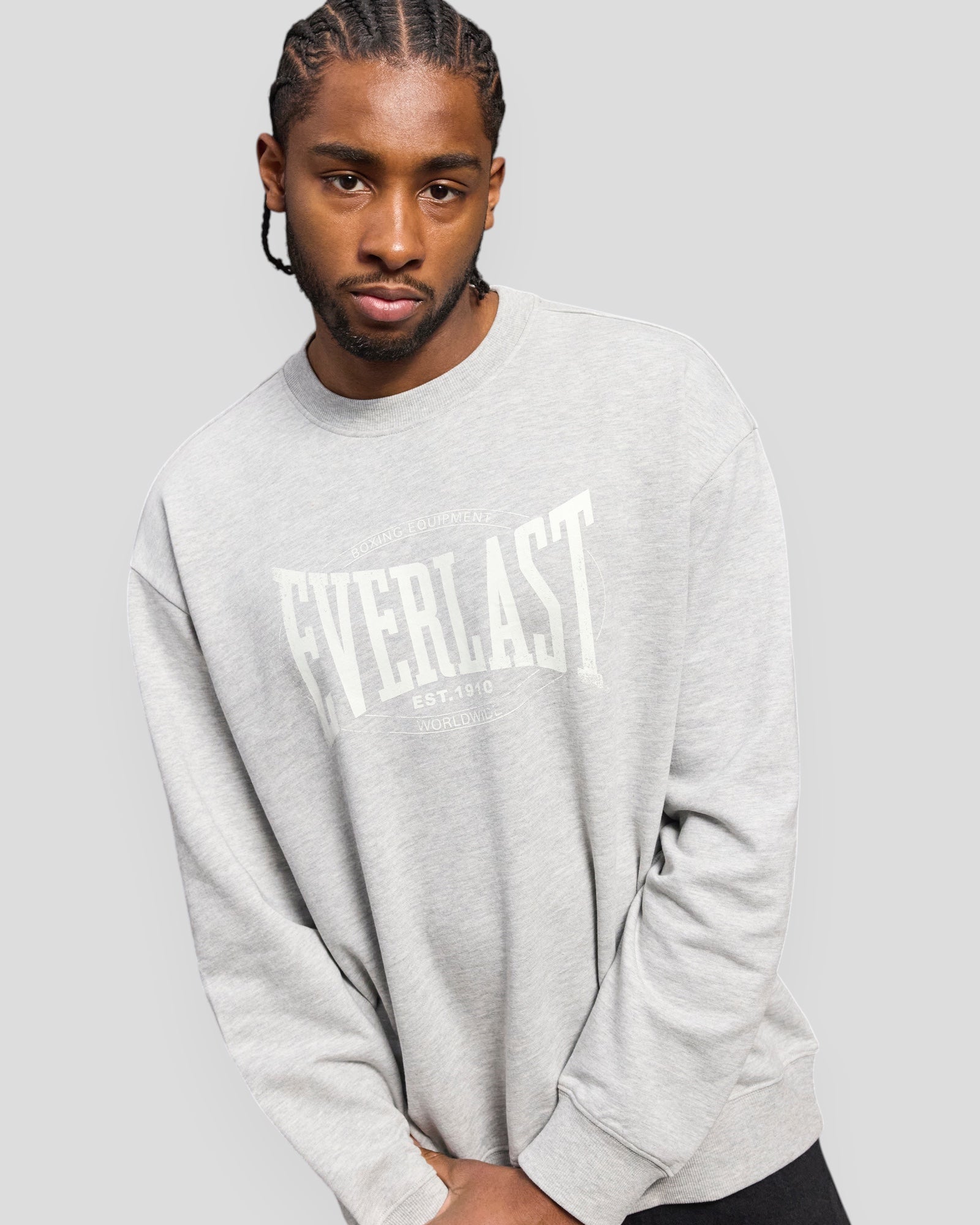 Logo Crew Sweat - Light Grey Melange